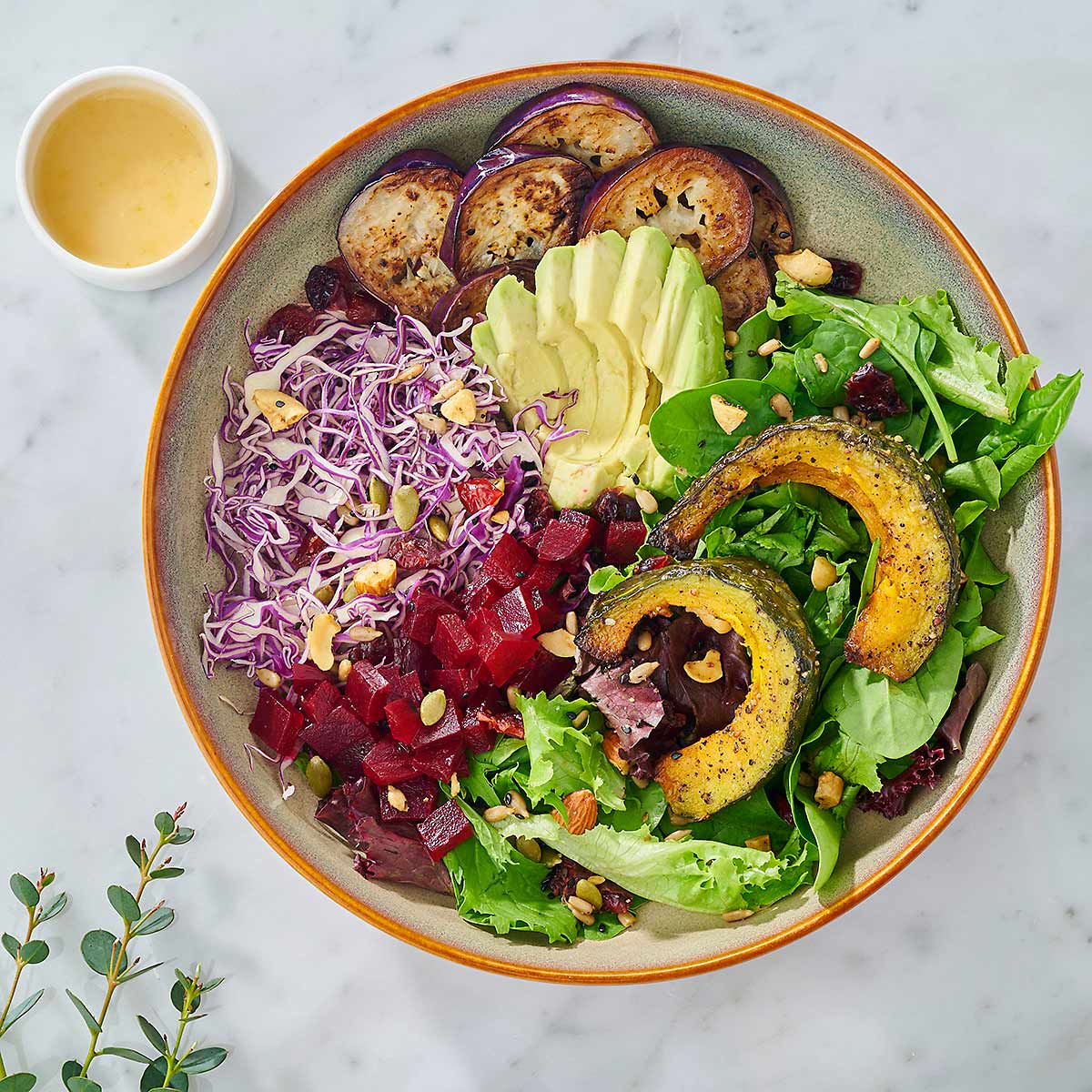 Heart Healthy Salad Bowl with Yuzu Dressing