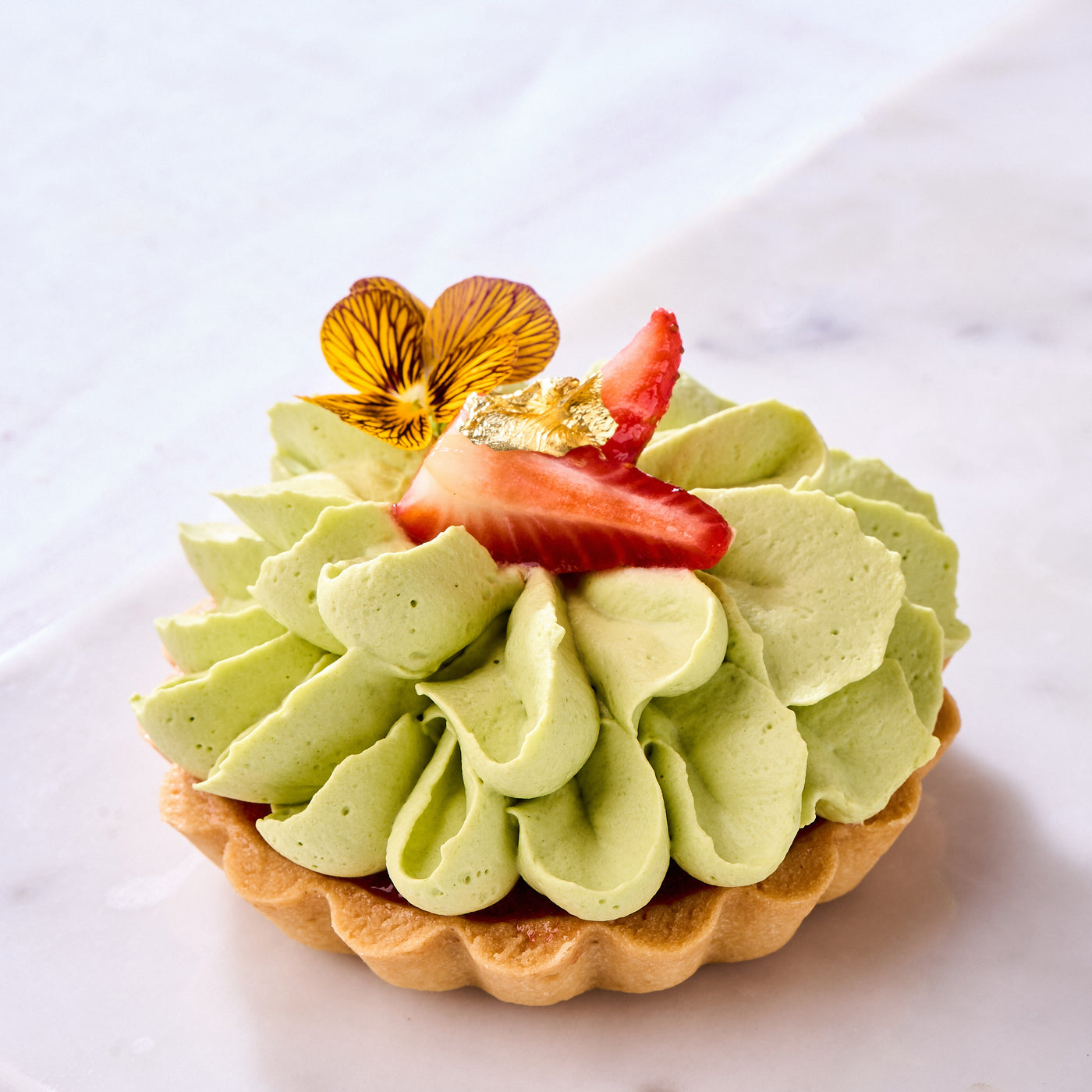 Matcha Strawberry Tart  |  Petite