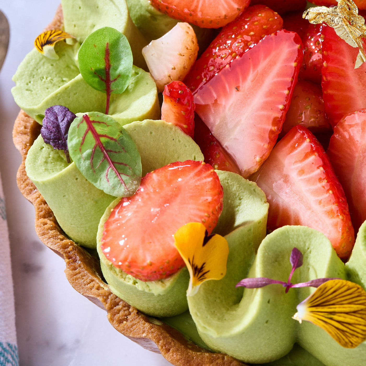 Matcha Strawberry Tart