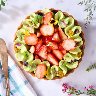 Matcha Strawberry Tart