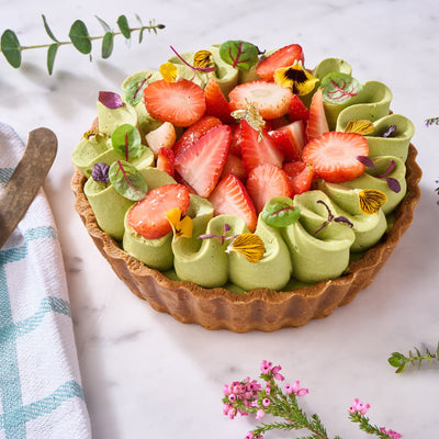Matcha Strawberry Tart