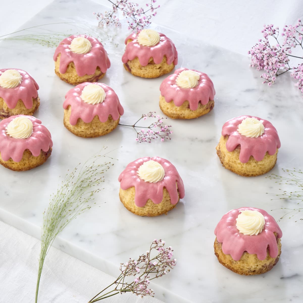 Mini Raspberry Ripple Bundt
