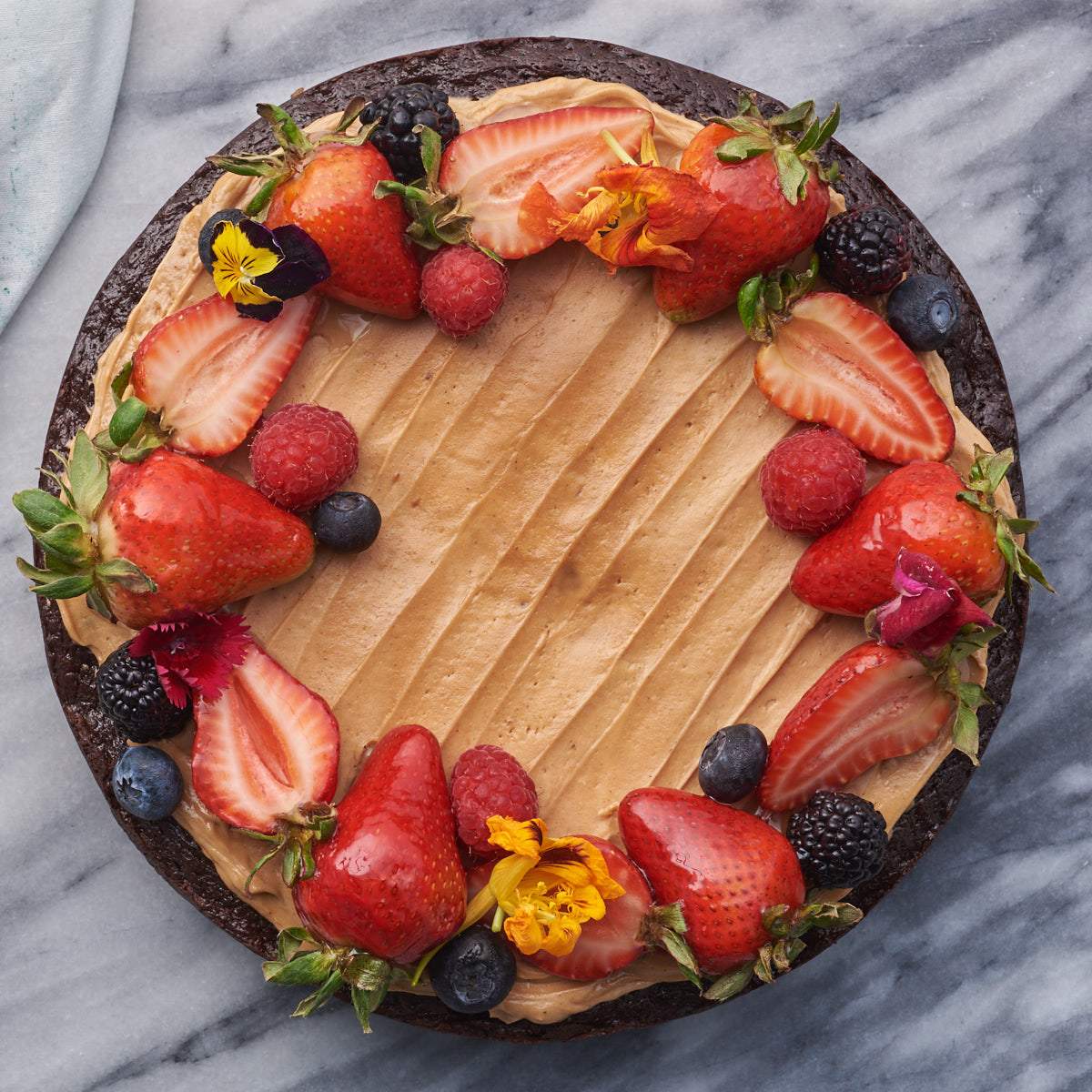 Flourless Chocolate Hazelnut Crème Cake (GF)