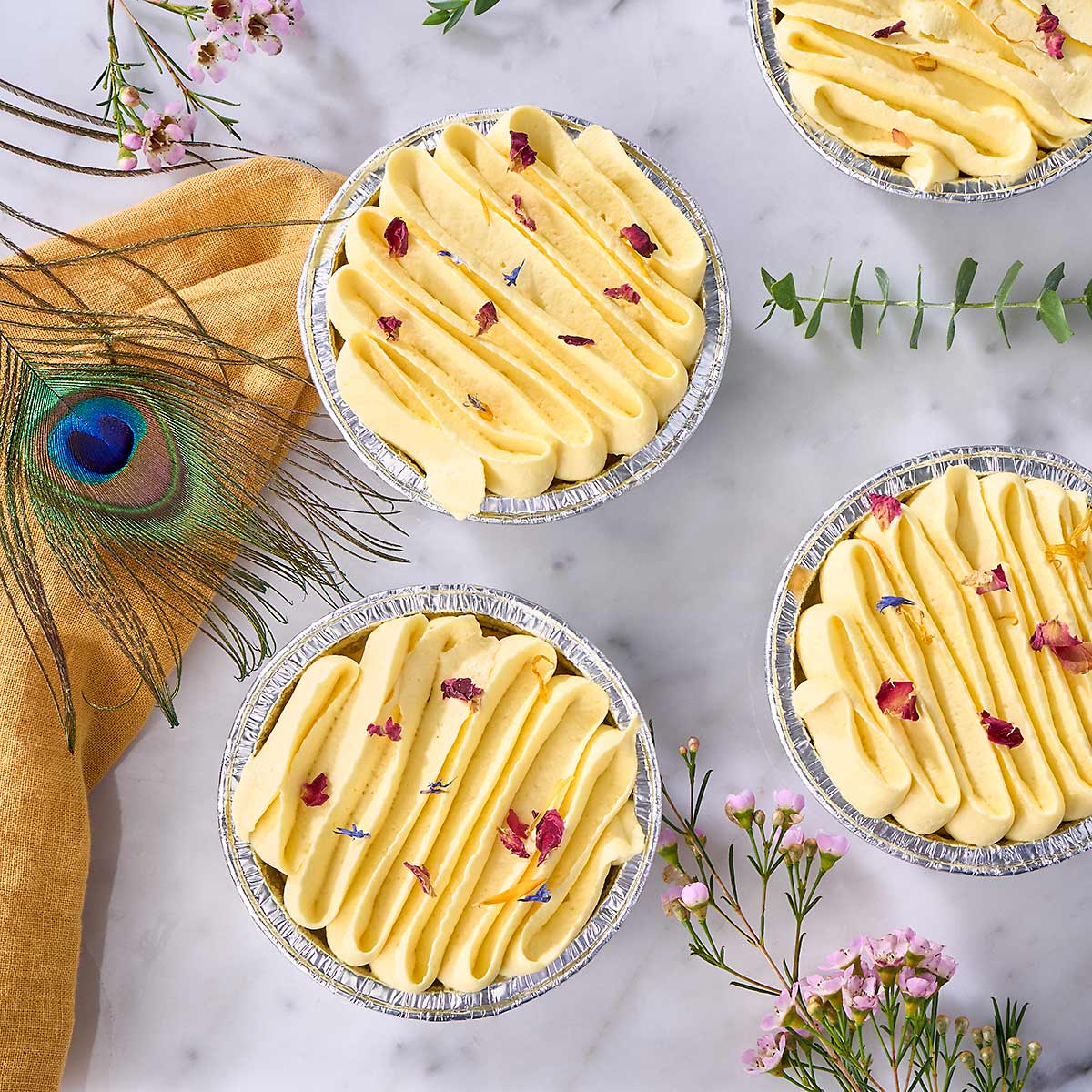 Small Saffron Tres Leches Rasmalai Cake