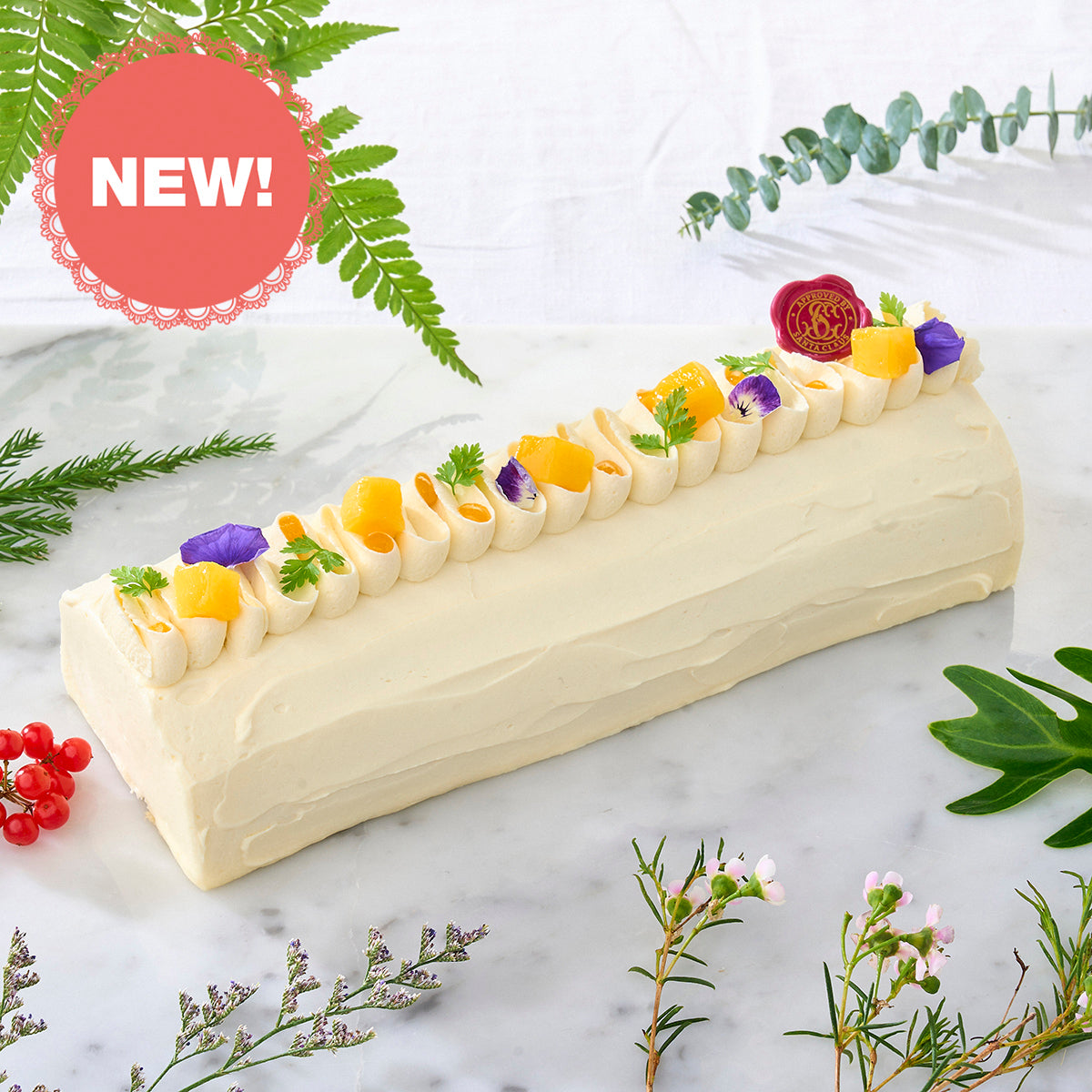 Passion Mango Log Cake